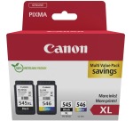 CANON PG 545XL + CL 546 Pack 2 cartouches noir et couleurs pour imprimante jet d'encre