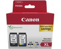 CANON PG 545XL + CL 546 Pack 2 cartouches schwarz und farbig für Tintenstrahldrucker