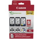 Canon photo value pack 2 x PG-545XL + 1 x CL-546XL, 300 - 400 pages, OEM 8286B015, 4 couleurs