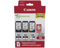 Canon photo value pack 2 x PG-545XL + 1 x CL-546XL, 300 - 400 pages, OEM 8286B015, 4 couleurs