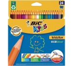 Bic Kids crayon de couleur Ecolutions Evolution, étui cartonné de 24 crayons