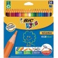 Bic Kids crayon de couleur Ecolutions Evolution, étui cartonné de 24 crayons