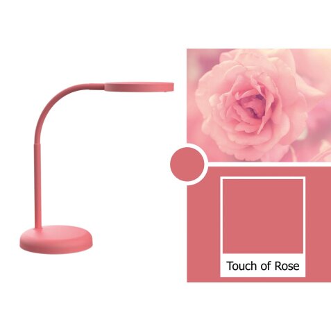 MAUL bureaulamp LED Joy op voet, warmwit licht, oud, zacht roze