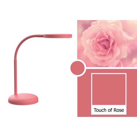 MAUL Luminaire de bureau LED Joy, lumière blanche chaude, touche de rose