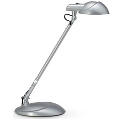 MAULstorm bureaulamp, LED, op voet, zilver