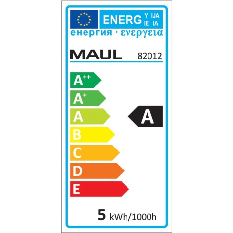 MAUL bureaulamp LED Puck op voet, verschuifbaar in hoogte, daglicht wit licht, zwart