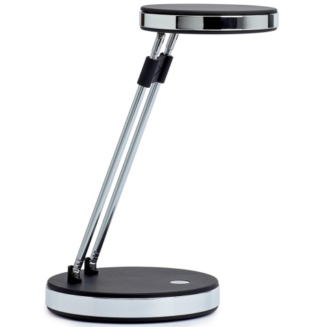MAULpuck bureaulamp, LED, op voet, verschuifbaar in hoogte, daglicht wit licht, zwart