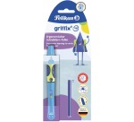 Pekikan Griffix stylo plume, sous blister, pour les droities, bleu - vert