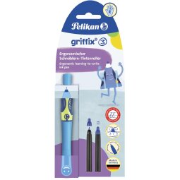 Pelikan Griffix roller, op blister, voor rechtshandigen, blauw - groen