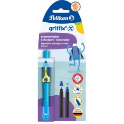 Pelikan Griffix roller, sous blister, pour les gauchiers, bleu - vert
