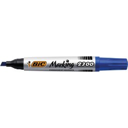 Bic marqueur permanent 2300 ECOlutions, largeur de trait: 3,7 - 5,5 mm, pointe biseautée, bleu