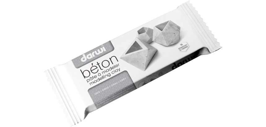 Darwi pâte à modeler Beton, paquet de 1 kg