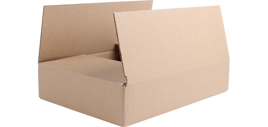 Verzenddoos, enkele golf, bruin, ft 305 x 220 x 60 mm