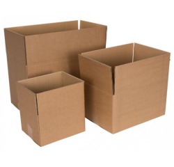 Boîte d'expédition, cannelure simple, 3 mm, brun, ft 400 x 300 x 300 mm