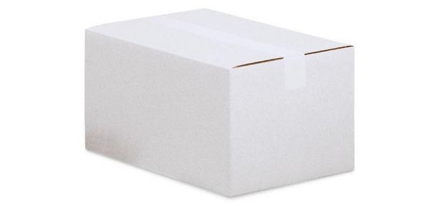 Shipping box, single corrugation, 3 mm, white ft 370 x 250 x 145 mm