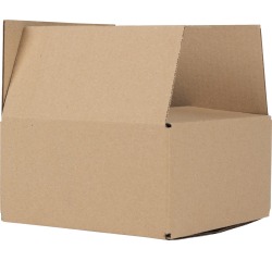 Boîte d'expédition, cannelure simple, 3 mm, brun, ft 200 x 200 x 100 mm