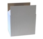 Verzenddoos, enkele golf, wit, ft 430 x 320 x 90 cm