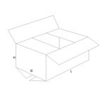 Boîte d'expédition, cannelure simple, 3 mm, brun, ft 350 x 350 x 250 mm