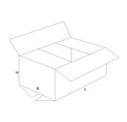 Boîte d'expédition, cannelure simple, 3 mm, brun, ft 350 x 350 x 250 mm