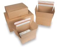 Verzenddoos, boekwikkel met plakstrip, bruin, ft 230 x 160 x 80 mm