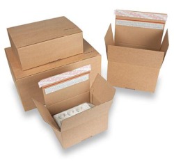 Boîte d'expédition, emballage de livre avec bande adhesive, brun, ft 230 x 160 x 80 mm