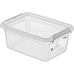 DONAU Home boîte de rangement, 4,5 litres, transparent