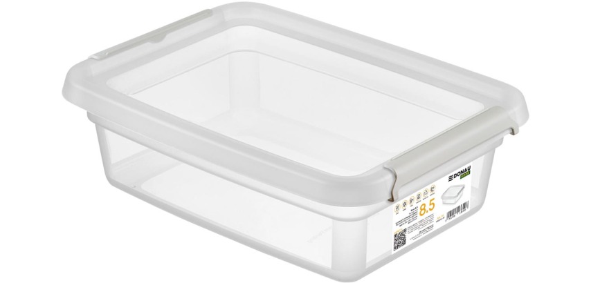 DONAU Home Aufbewahrungsbox, 8,5 Liter, transparent