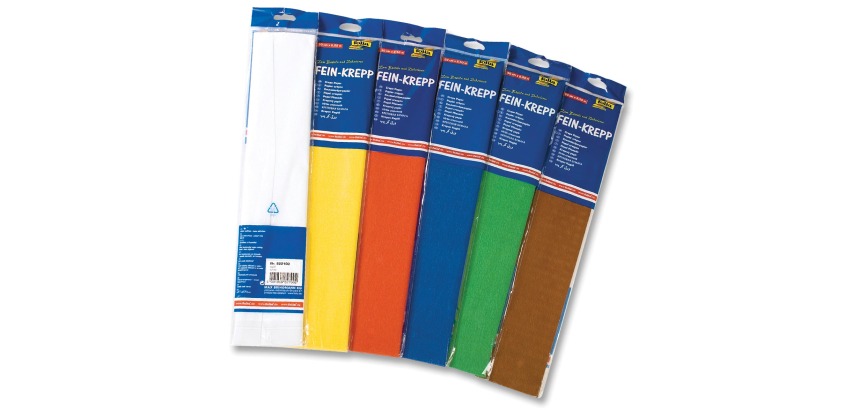 Folia crepe paper, assorted colors, pack of 10 pieces