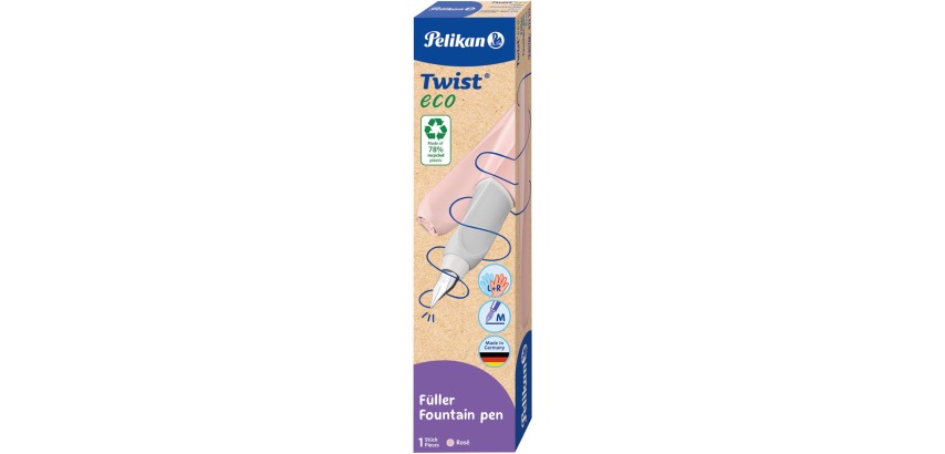 Pelikan Twist stylo plume Eco, avec recharge, rosé