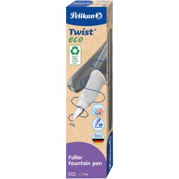 Pelikan Twist stylo plume Eco, avec recharge, gris