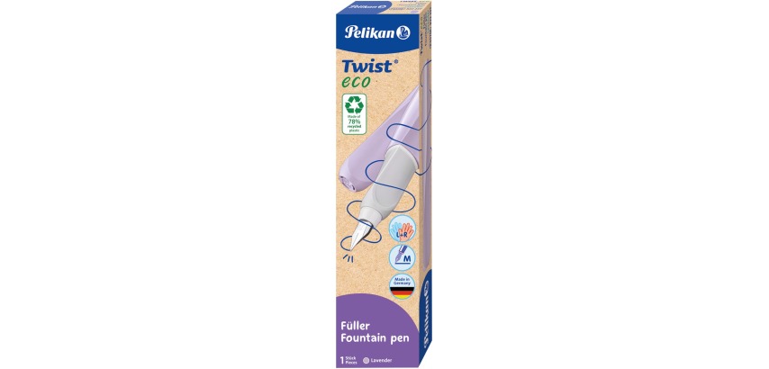 Pelikan Twist fountain pen Eco, with refill, lavender