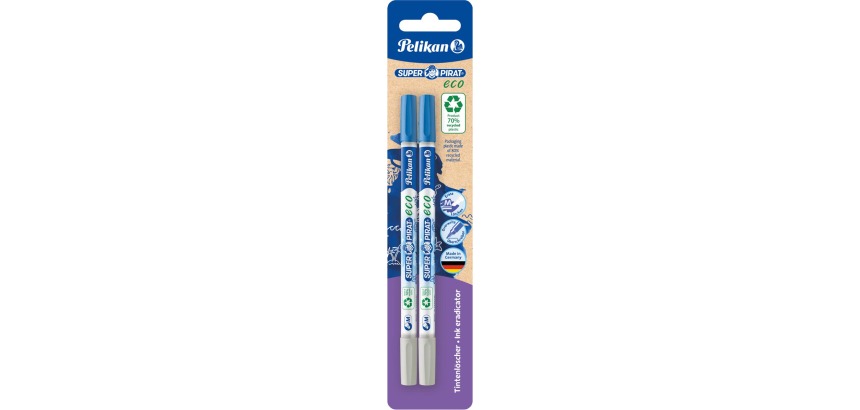 Pelikan Super Pirat Eco eraser, blister pack of 2 pieces
