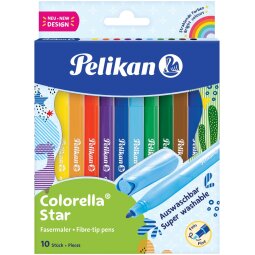 Pelikan feutre Colorella Star, 10 feutres en boîte suspendue en carton