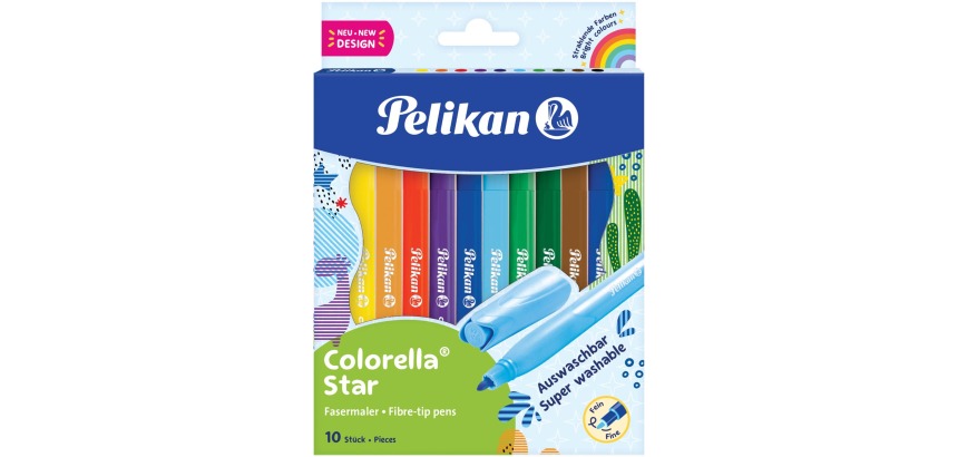 Pelikan viltstift Colorella Star 10 stiften in kartonnen ophangdoosje