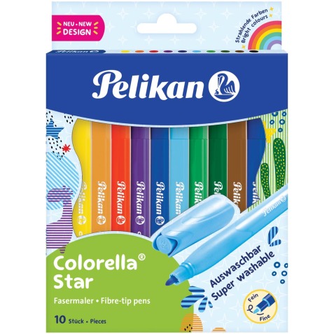 Pelikan viltstift Colorella Star 10 stiften in kartonnen ophangdoosje