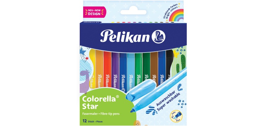 Pelikan Colorella Star viltstift, etui van 12 stuks