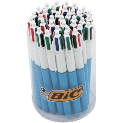 Bic 4 Colours Original stylo bille 4 couleurs, moyen, 4 couleurs d'encre classique, tubo de 36 pièces