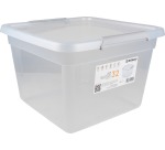 DONAU Home boîte de rangement, 32 litres, transparent