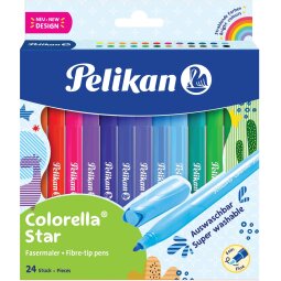 Pelikan Colorella Star feutre, étui de 24 pièces