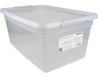 DONAU Home storage box, 40 liters, transparent