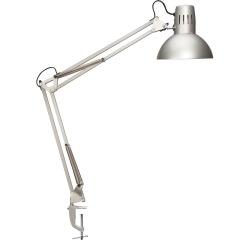 En_lampara de escritorio maul study con pinza color plata 170x440x350 mm