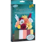 Folia crepe paper flower craft set, 21 pieces