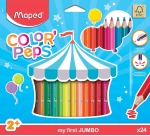Maped Color'Peps Jumbo Early Age colored pencils, cardboard box of 24 pencils