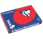 Clairefontaine Trophée Intens, papier couleur, A3, 80 g, 500 feuilles, rouge corail