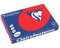 Clairefontaine Trophée Intens, gekleurd papier, A3, 80 g, 500 vel, koraalrood