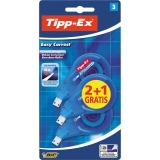 Tipp-Ex dérouleur de correction Easy Correct, blister de 3 pièces (2 + 1 gratuite)