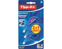 Tipp-Ex dérouleur de correction Easy Correct, blister de 3 pièces (2 + 1 gratuite)