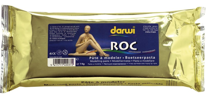 Darwi pâte à modeler Roc, paquet de 1 kg (haute qualité)
