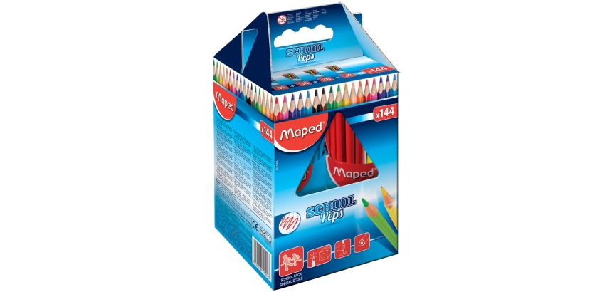 Maped crayon de couleur Color'Peps, 144 crayons (classpack)