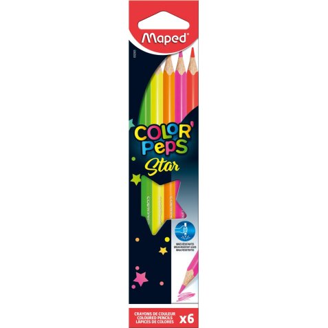 Maped crayon couleur triangulaire Color'Peps Fluo